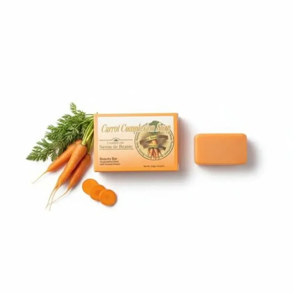 4-Pack Carrot Complexion Soap 4.4oz Beauty Bars with Carrot Extract